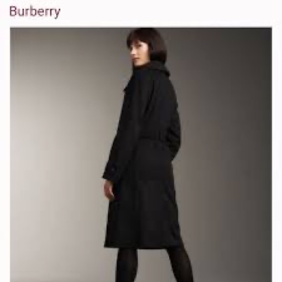 Burberry Black Wool Belted Mid-Length Coat - Picture 13 of 16